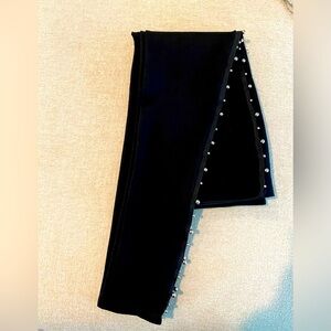 Zara fancy black skinny pants, sides have small metal ball detail